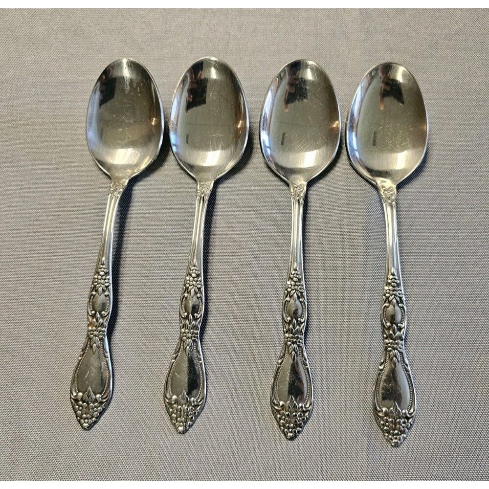 Oneida Rogers Deluxe Stainless Huntington Tablespoons Set of 4 Soup Table Spoon